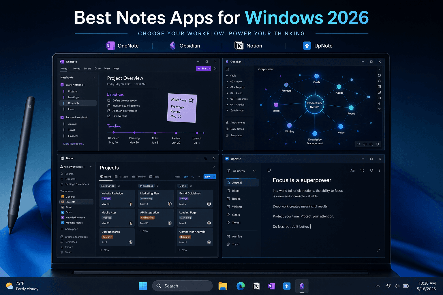 Best Notes App for Windows (2026): 8 Tools Compared by Use Case