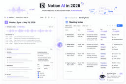 Notion AI for Note-Taking: How AI Meeting Notes, Autofill, and Custom Agents Work in 2026 logo