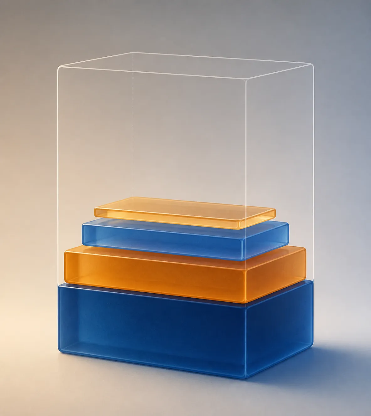 Stacked memory layers fitting inside a larger local model memory envelope