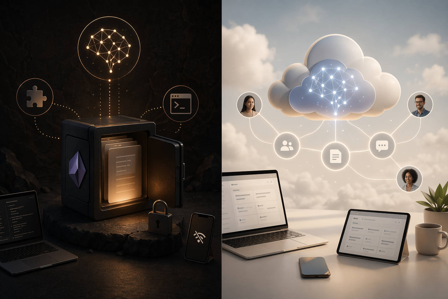 Obsidian vs Notion for AI Notes: Native Cloud AI vs Plugin-Based Local AI