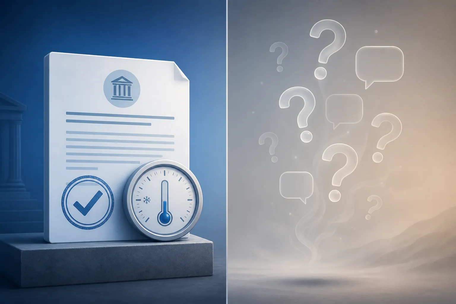 Illustration contrasting verified official guidance with vague, unsupported claims