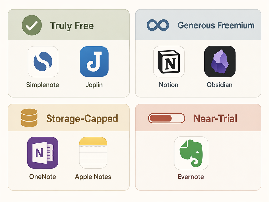 Free vs. Freemium vs. 'Free Enough': What Note-Taking Apps' Free Plans Don't Tell You
