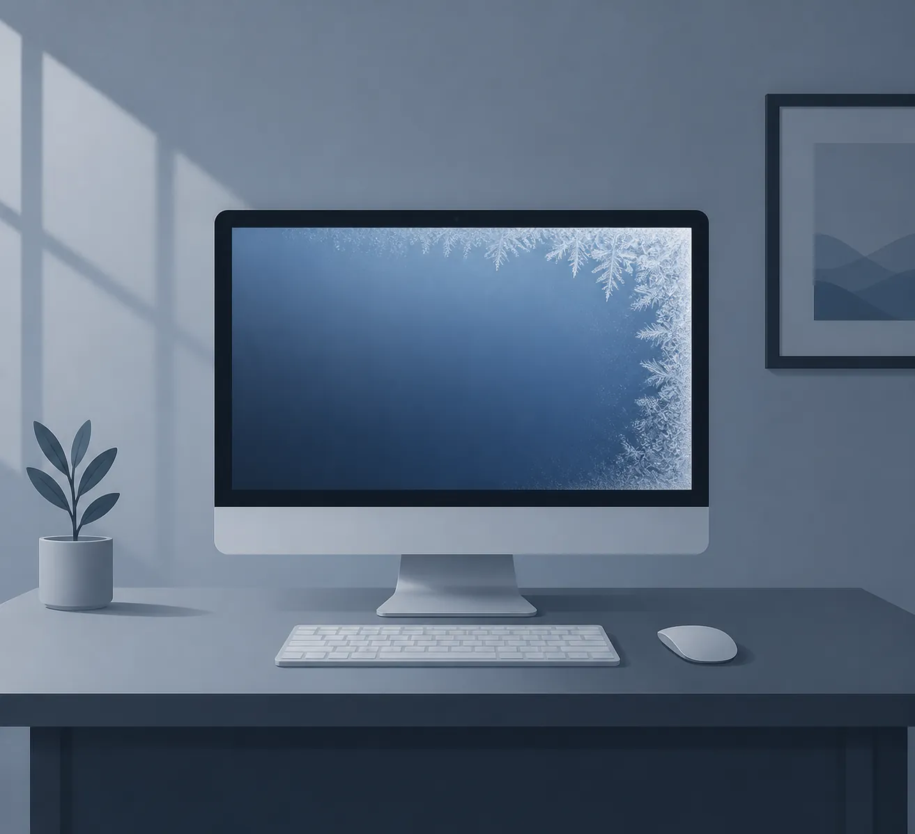 Single desktop computer representing fixed installed Office software on one device