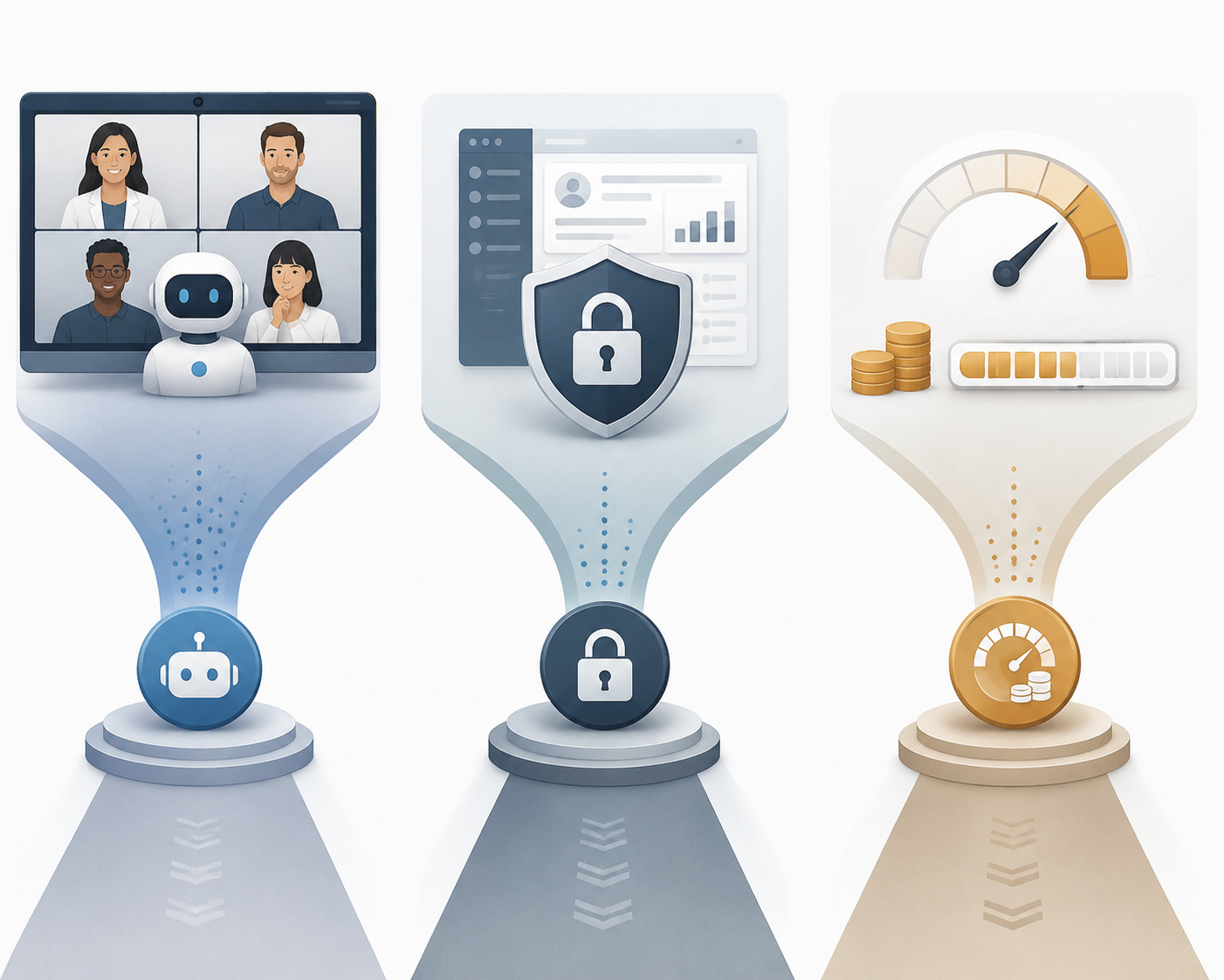 Three structural decisions for AI meeting notes: bot capture, CRM integration depth, and AI credit metering