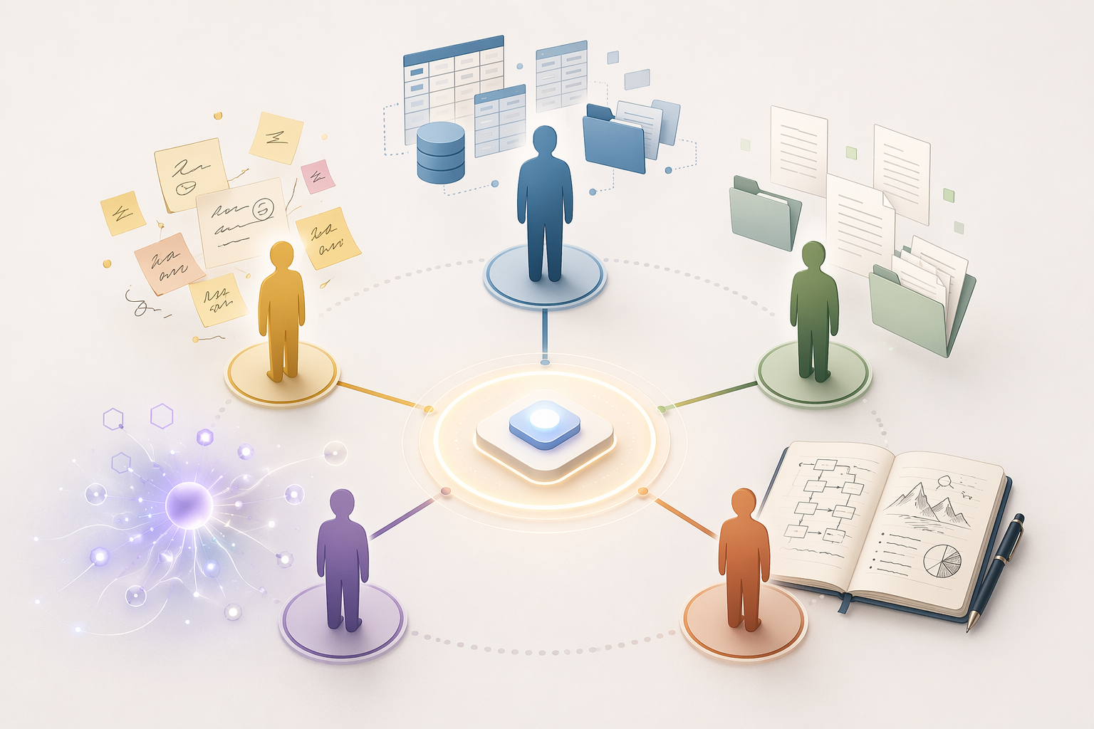 Five note-taking personalities connected to different note organization styles