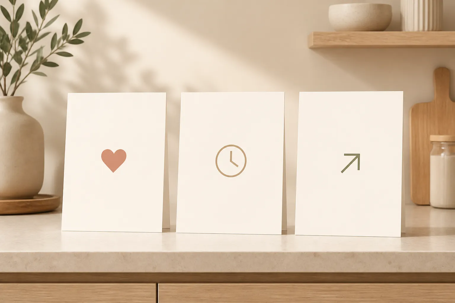 Three meal selection cards representing liked, familiar, and replaceable dinners