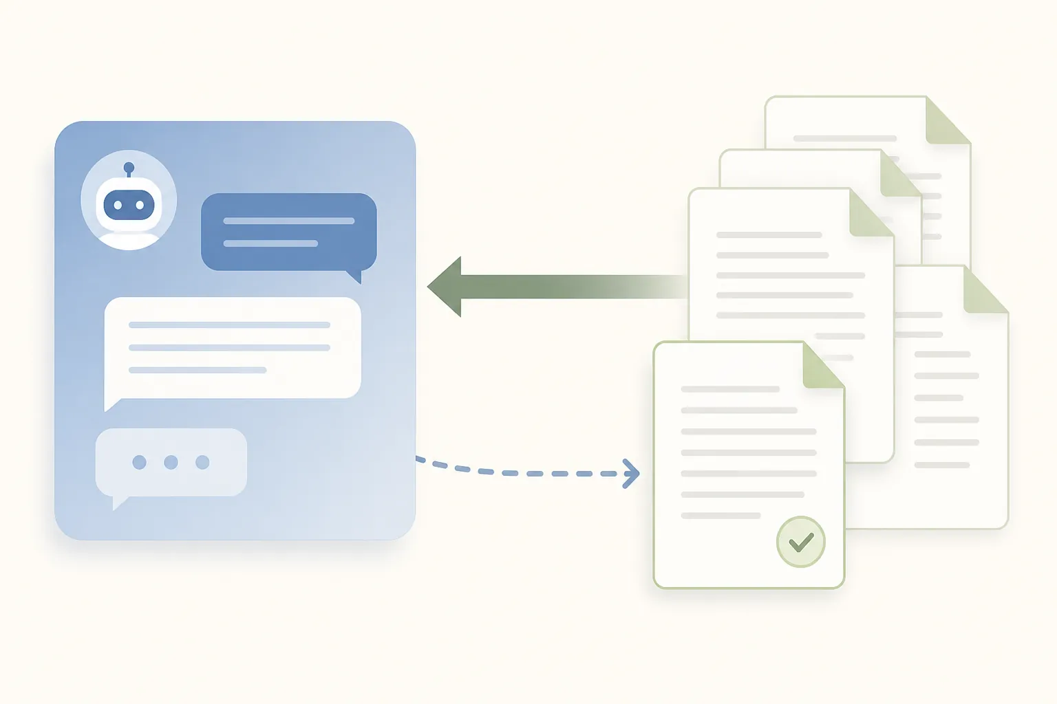 AI chat panel reading Drive documents with conditional edit-back to a highlighted file