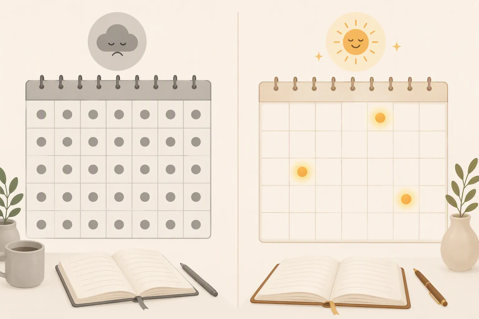 Comparison of a dense daily writing calendar and a sparse one to two sessions per week calendar