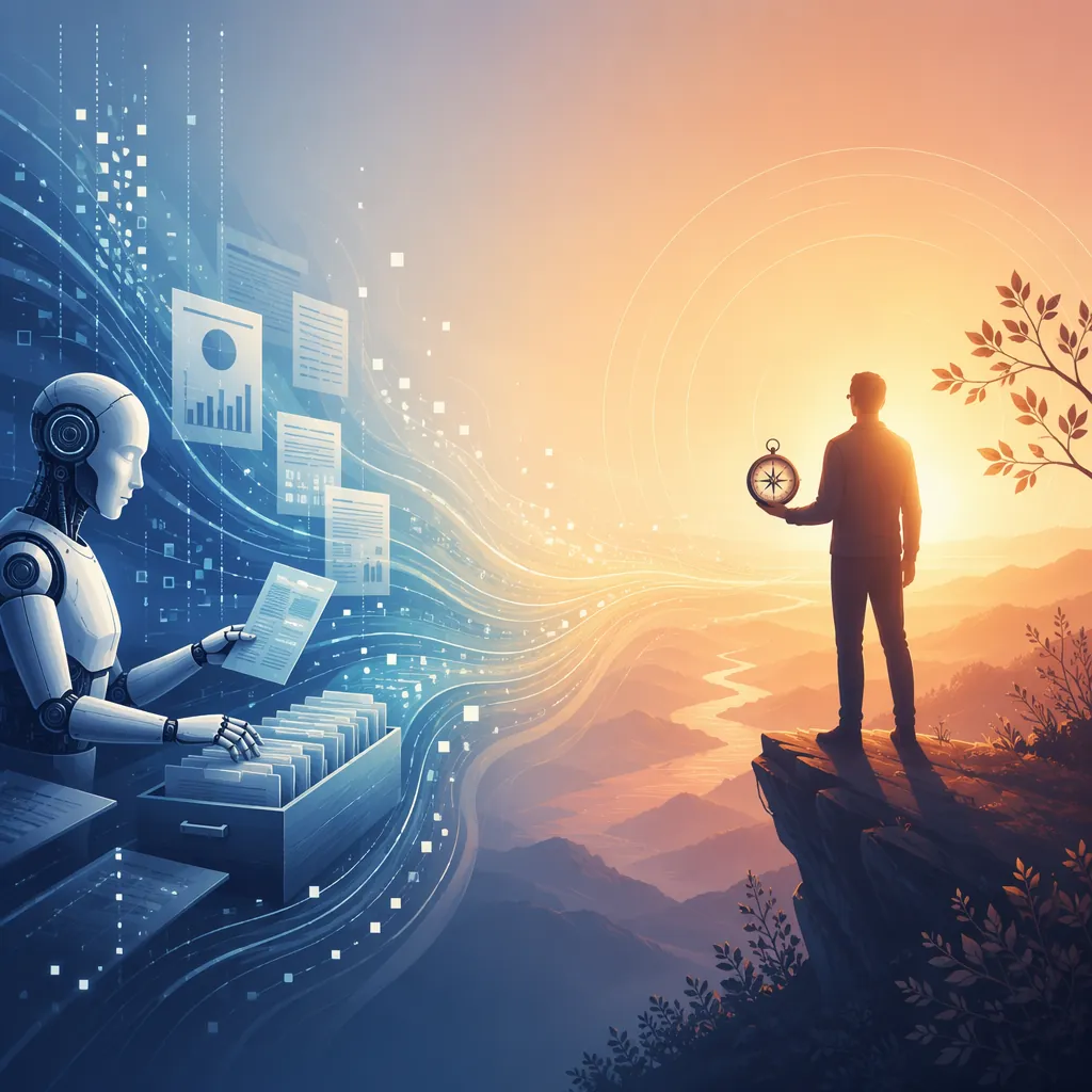 A conceptual spectrum from automated knowledge work to human discernment and wisdom
