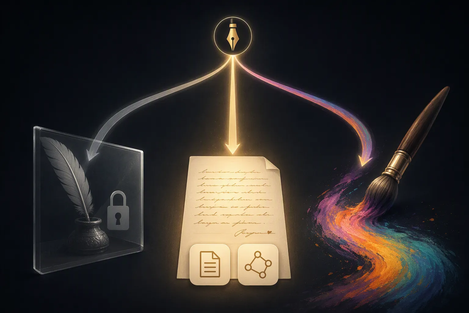 Three-way framework separating blocked author imitation, personal voice consistency, and broad stylistic tone