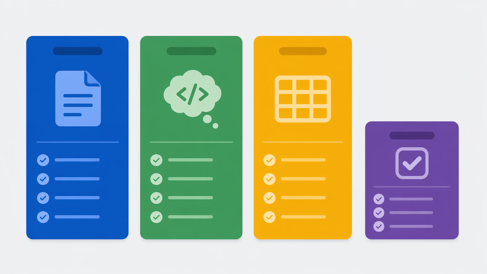Four pricing cards for document AI, reasoning AI, data automation AI, and lower-priced task AI