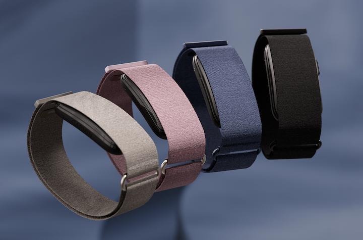 Garmin Cirqa screenless smart band worn on a wrist in an outdoor setting