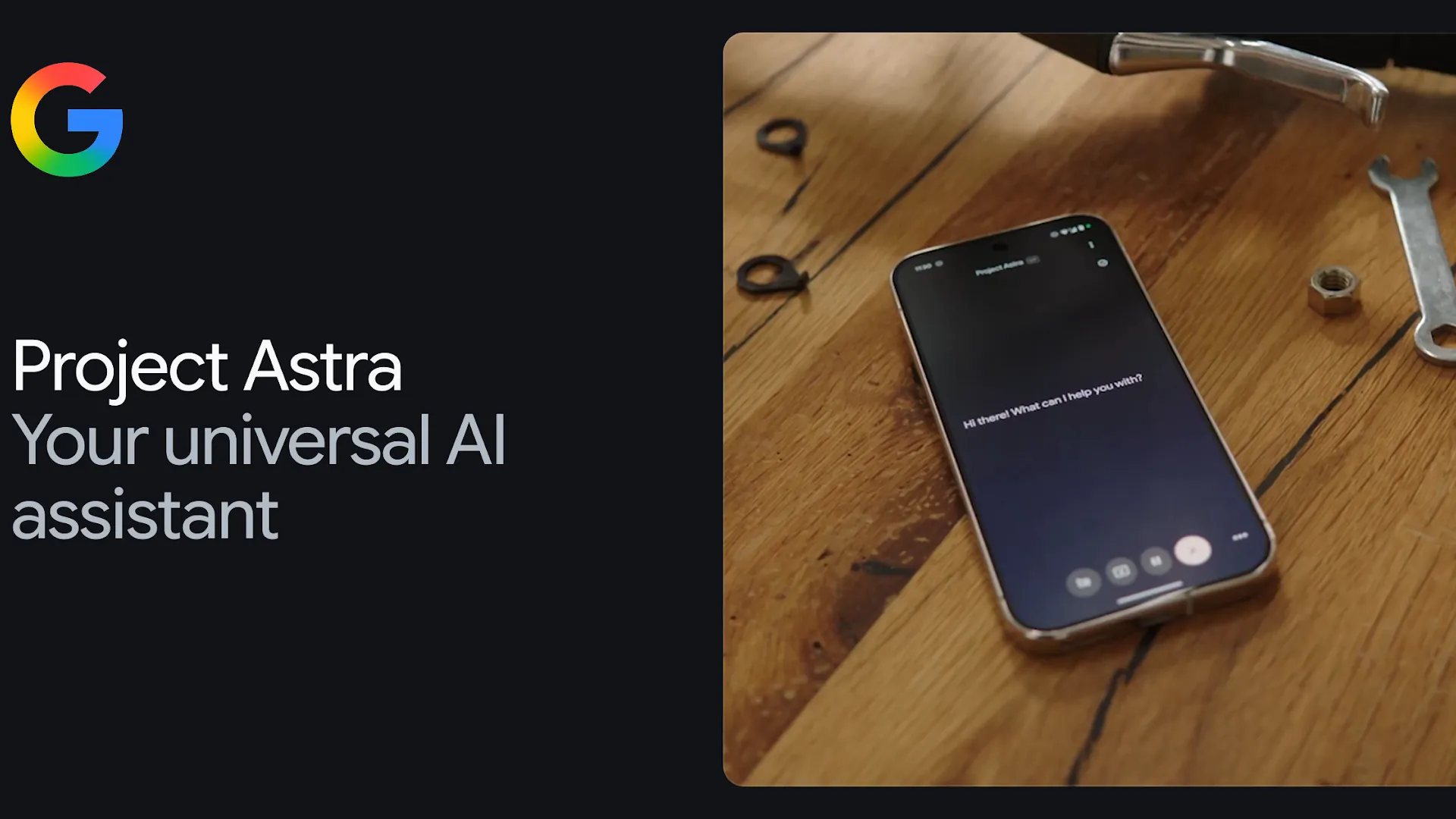 Google DeepMind Project Astra live multimodal assistant demo with camera view