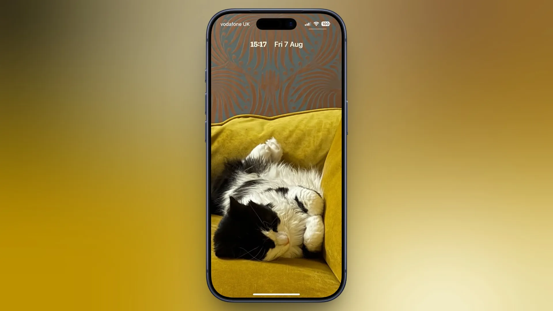 iOS 27 Lock Screen with compact clock at the top and more room for the wallpaper and widgets