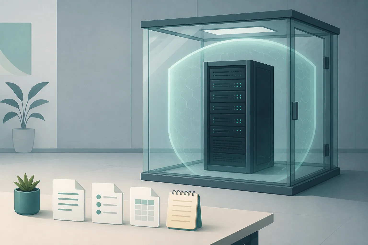 An isolated server incident separated from ordinary documents and note applications