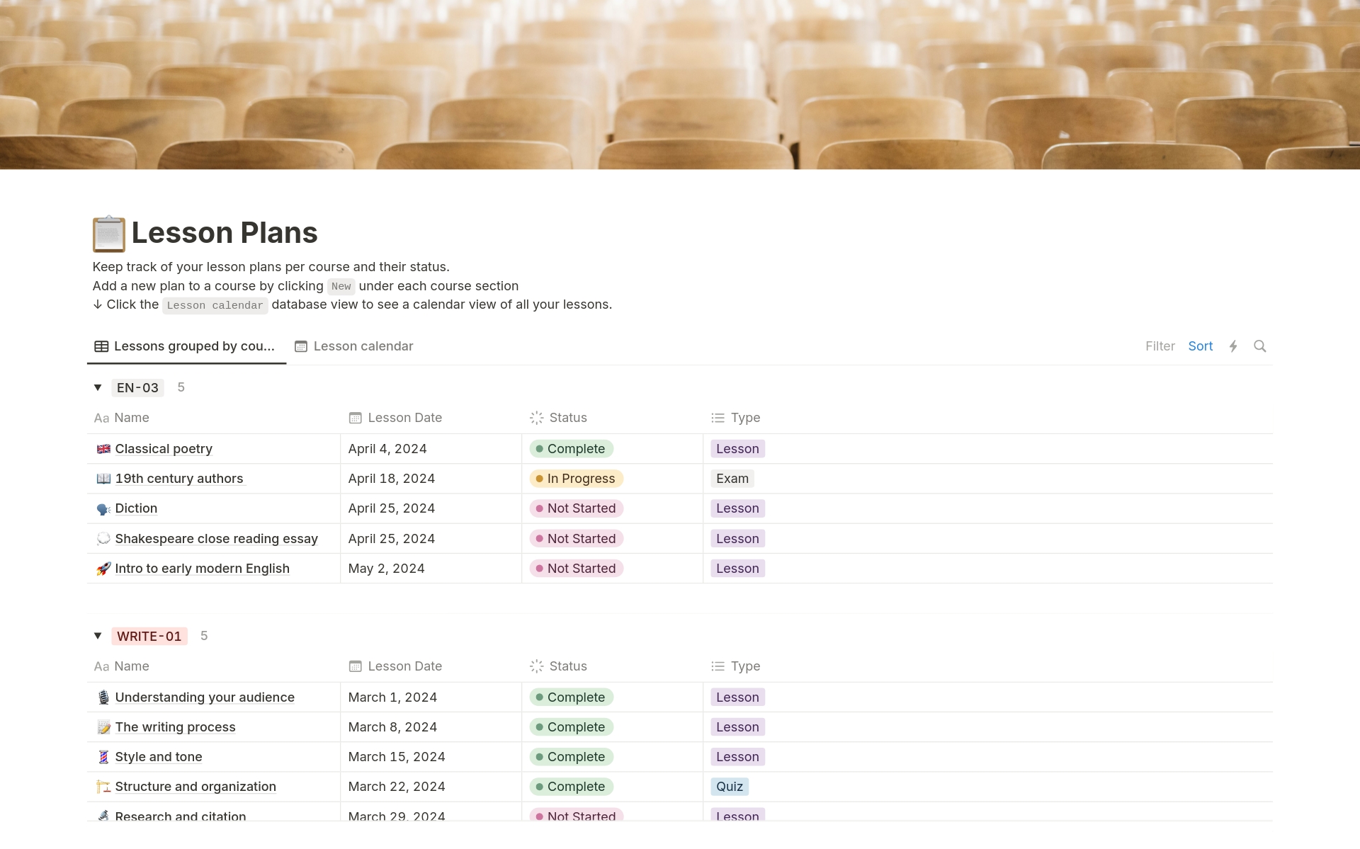 Notion template marketplace category browsing page with category cards for work, personal, education, design, engineering, and marketing