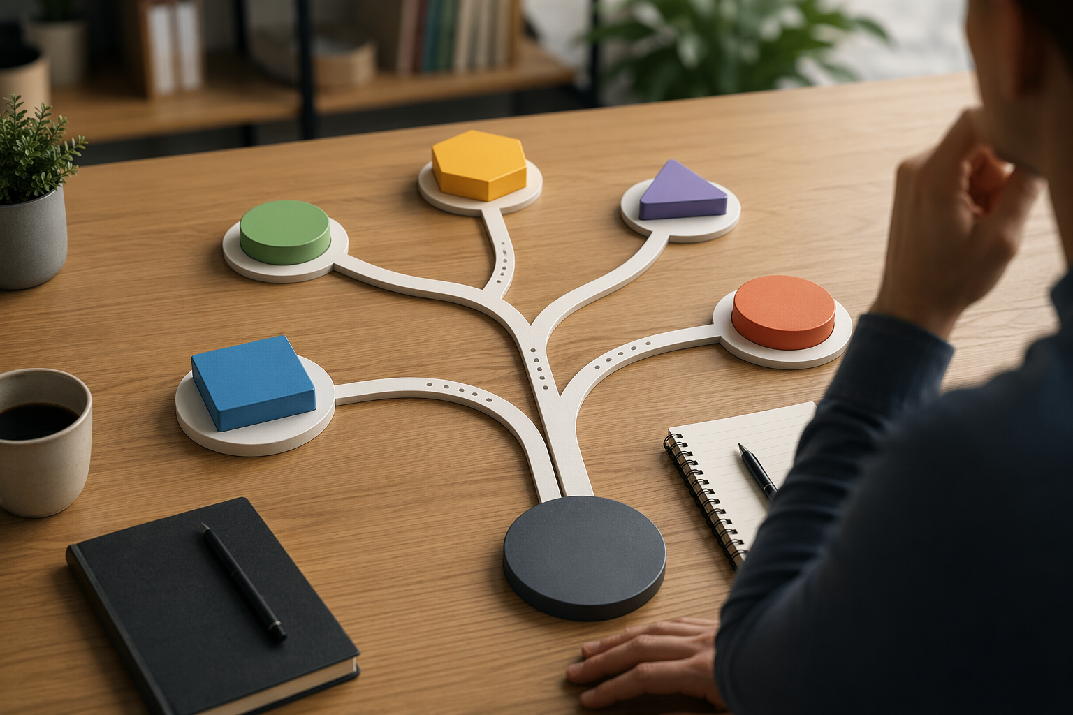 Abstract platform nodes connected by branching pathways, representing the decision landscape for workflow automation tools