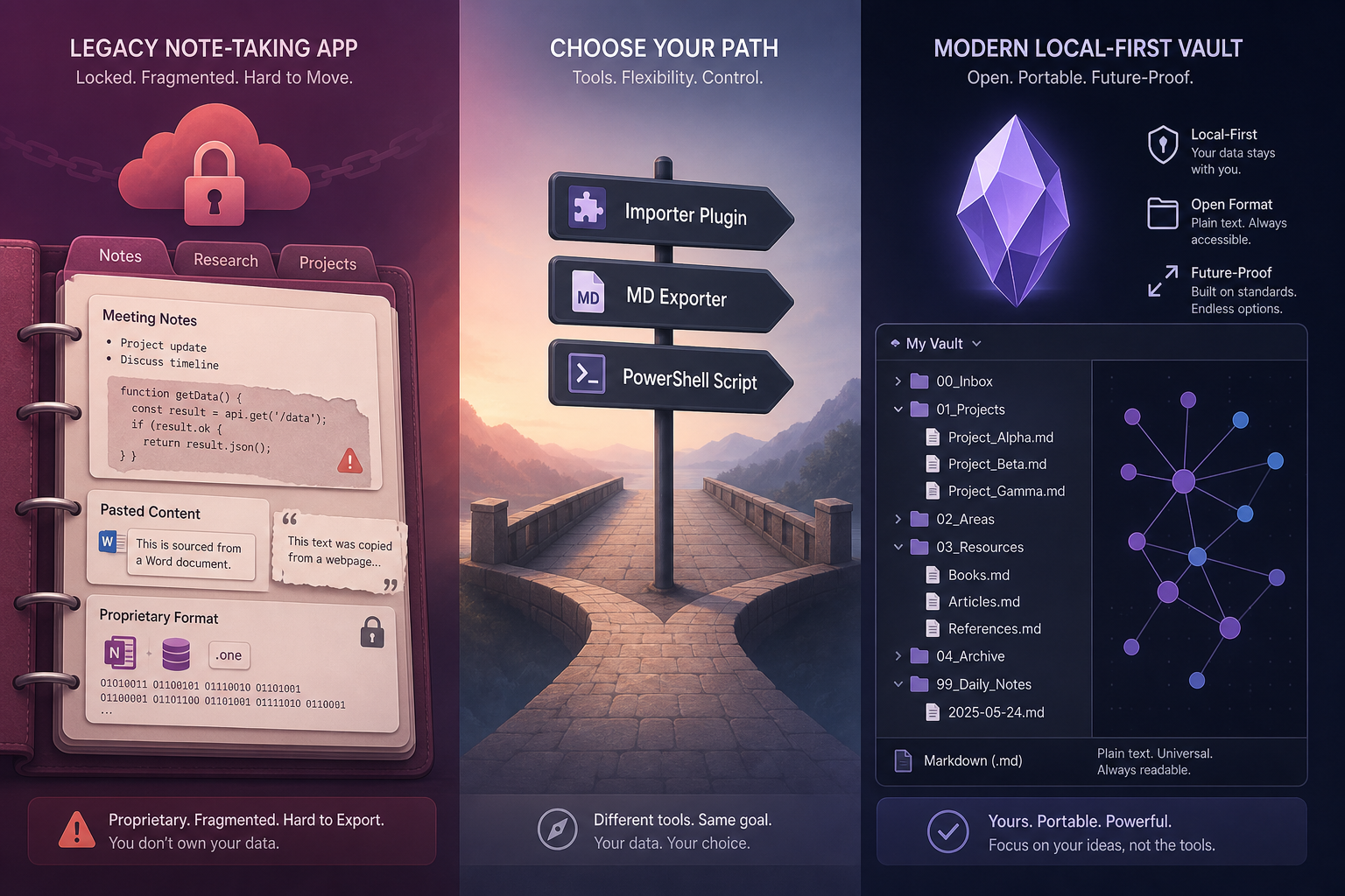 How to Migrate from OneNote to Obsidian: Choose the Right Tool and Move Your Notes Safely